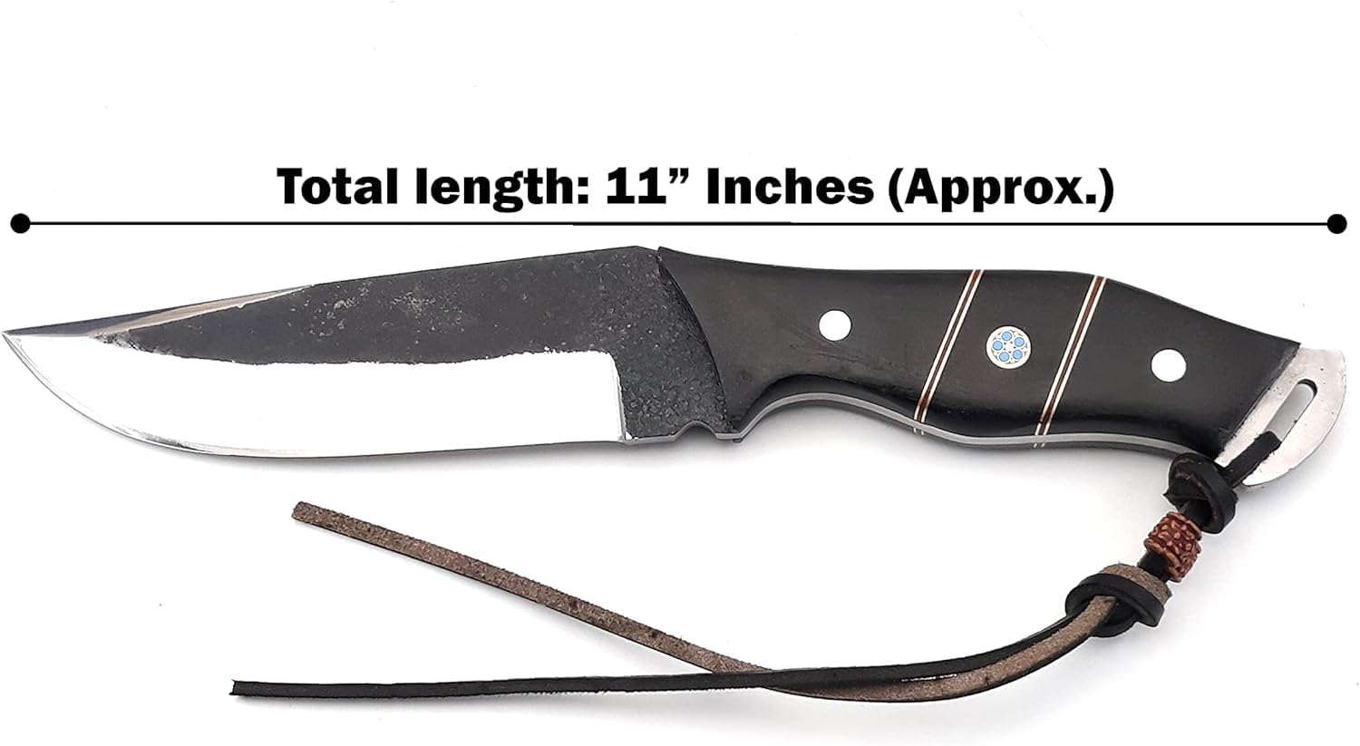 Fixed blade knife Hunting Knife with leather sheath Densified Wood handle,Bush craft, Camping, with Cowhide Leather Sheath – BWK-999