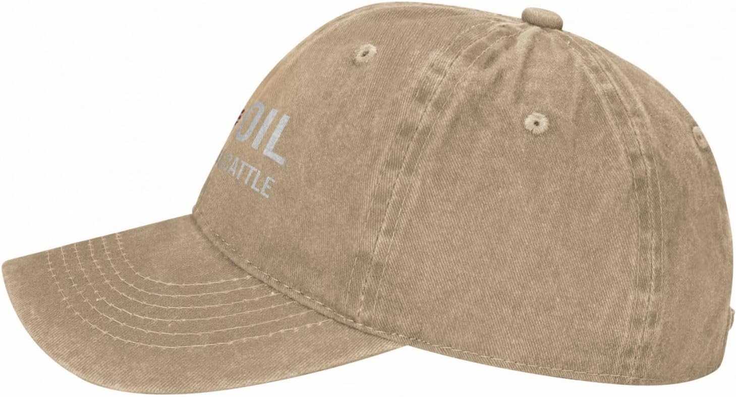 Ctt Oil Exploration & Cattle Hat Adjustable Cap for Men Women