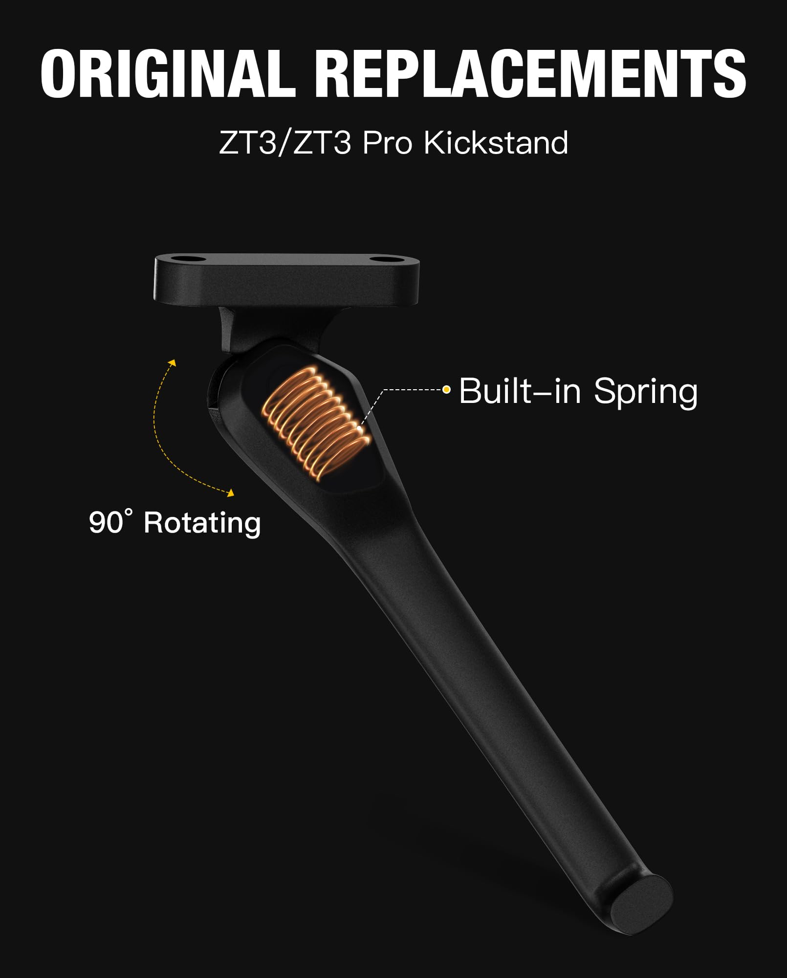 Béquille pour trottinette compatible avec Segway Ninebot ZT3 PRO ZT3 PROD ZT3 PROE KickScooter, béquille latérale en alliage d'aluminium, support de stationnement accessoires originaux