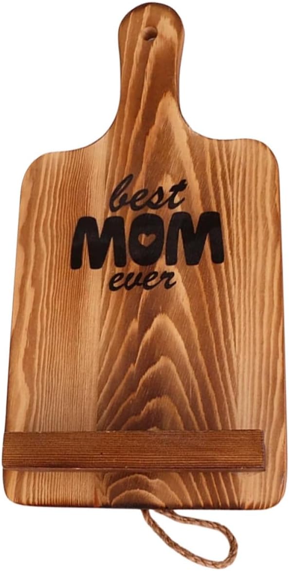 LIFKOME Desktop Recipe Book Holder for Kitchen Cooking with Dirt Resistance and Multipurpose Pine Wood Design, Coffee Color Simple Appearance for Display and Desktop Use