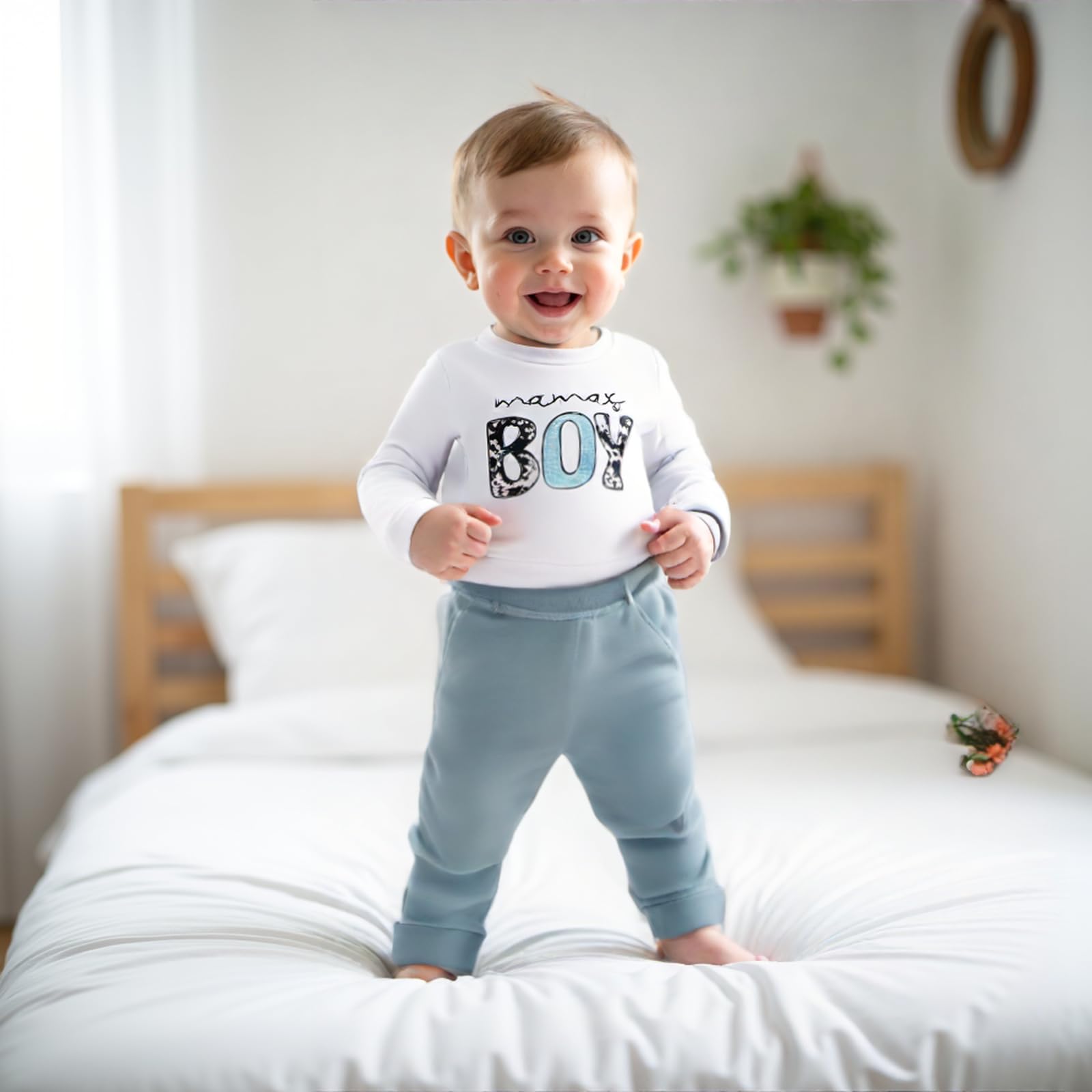 Conjunto de ropa de otoño e invierno para bebé niño pequeño, sudadera y pantalones, 6, 12, 18, 24 meses, 2T
