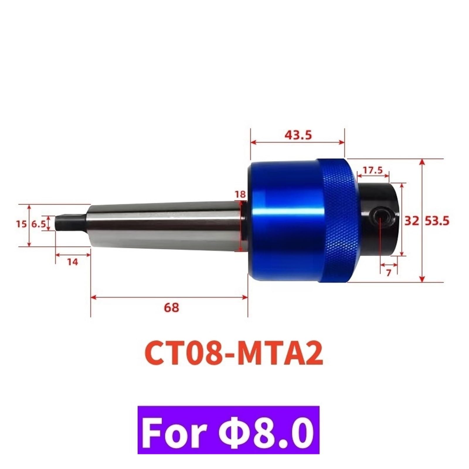 Amazon.com: FPBIGCHA Morse Taper Shank 8.0mm Hexagonal Squareal