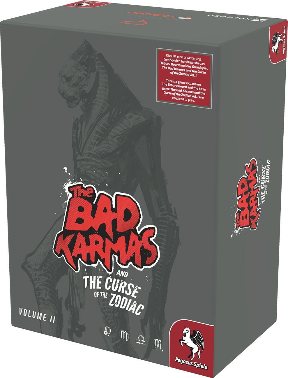 Teburu: The Bad Karmas and the Curse of the Zodiac Volume 2 Brettspiel-Erweiterung, ab 18 Jahren, Pegasus Spiele, 15,5 x 23,5 cm
