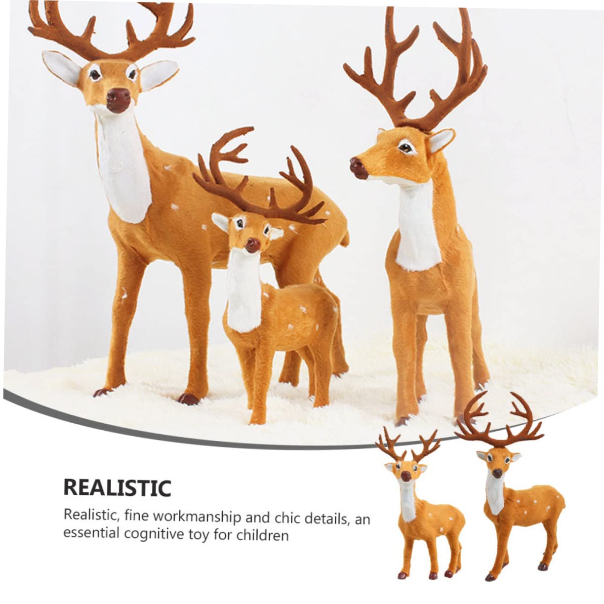 PRETYZOOM 6piezas Decoración Navideña De Ciervo De Peluche De Reindeer Simulación para Niño Niña Adorable Adorno De Navidad