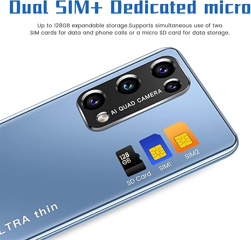 Miniatura 2 de Teléfonos celulares desbloqueados cámara Android 100 1080P HD teléfono inteligente de 18 GB de RAM teléfonos inteligentes desbloqueados con huellas