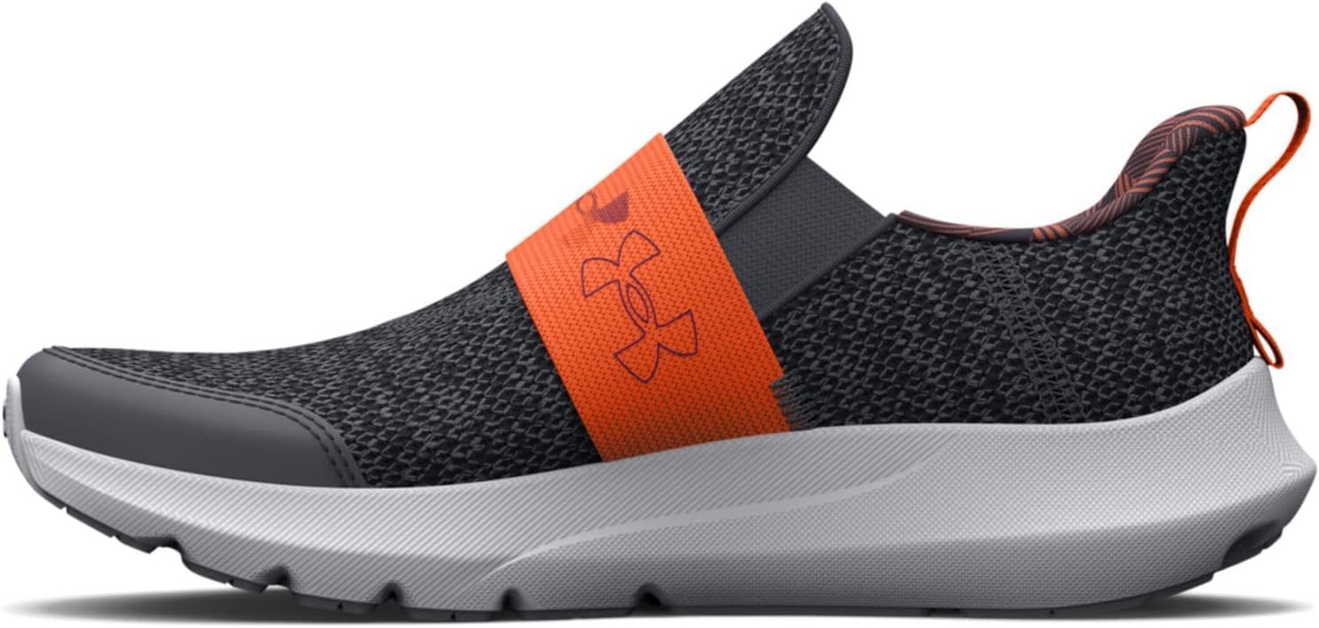 Under Armour Boy's Surge 3 Slip-On Print (Little Kid) Mod Gray/Black/Black 12 Little Kid M
