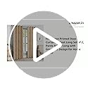 Image of Homestan Abstract Design Velvet Long Door Curtains 9 Feet Long Set of 2 for Home Decor (9 X 4.5 Feet, Off White)