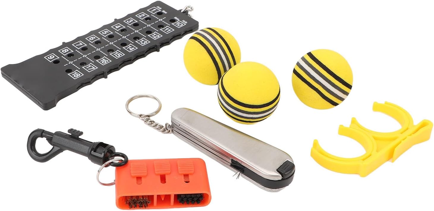 Fabater Golf Tee Divot Tool, Golf Accessory Case Appearance Convenient Portable for Golf Practice (Yellow)