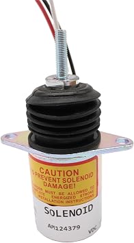 AM124379 AM124377 12V Fuel Shut Off Solenoid Fits For JD 415 455 445 430 332 855 856 375 F915 F925 F935 AM124379,AM124377 Fuel ShutOff Solenoid
