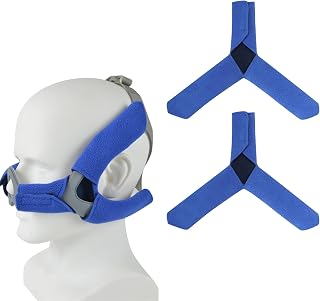 2 Pack CPAP Strap Covers Headgear Pads Compatible with Resmed AirFit N20 or Respironics Wisp Nasal CPAP Mask for Better Sleep (Blue)