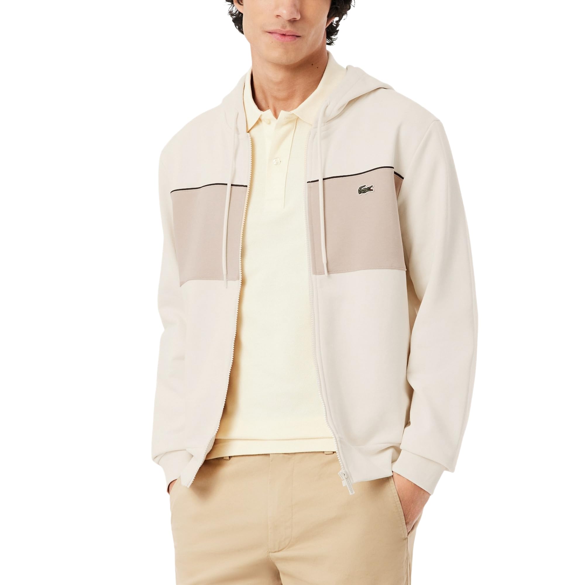 Men's Colour-block Zipped Hoodie
