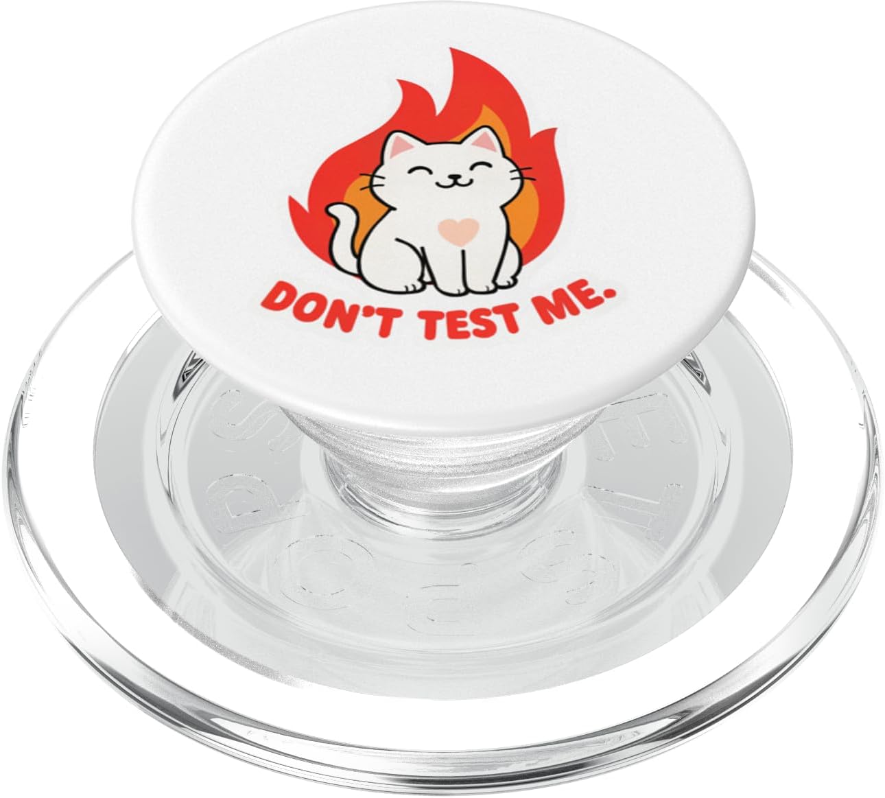 Cute Angry Cat Fire Funny Quote PopSockets PopGrip for MagSafe