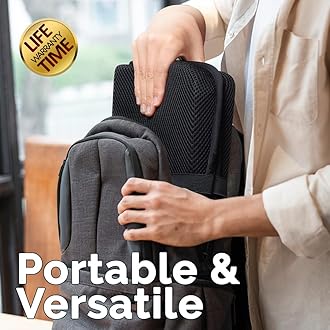 ComfiLife Travel Seat Cushion Portable Airplane Seat Cushion Gel Grid Design for Ultimate Seating Comfort Foldable Cushion for Airplane Seats, Camping, Bleachers, Flights, Commute