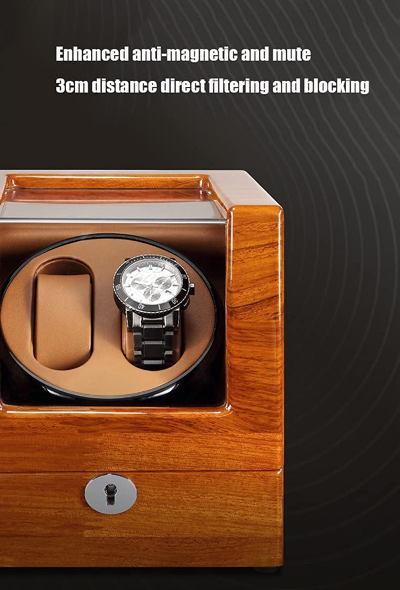 Watch Winder Voor 1/2/4 Automatische Horloges Stille Japanse Motor Houten Horlogeopwinderdoos Flexibele Horlogekussens USB Opladen (Size : 1 0