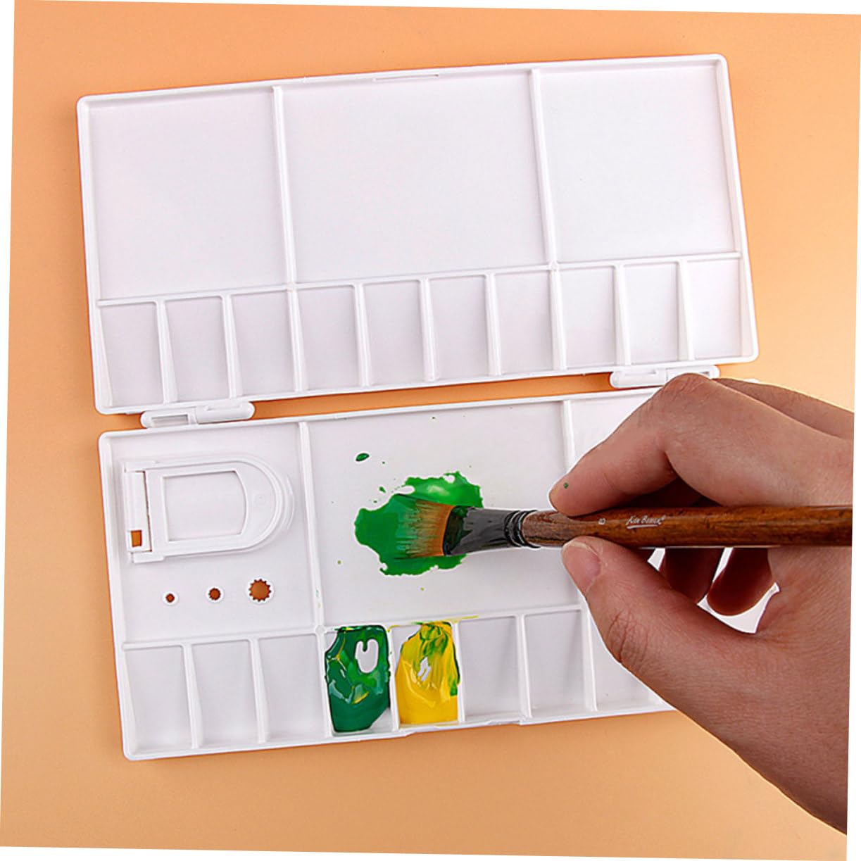 SHINEOFI 10pièces Palette De Mélange De Couleurs De Boîtes Vides pour Peinture Et Aquarelle Outil Portable pour Artistes Et Étudiants