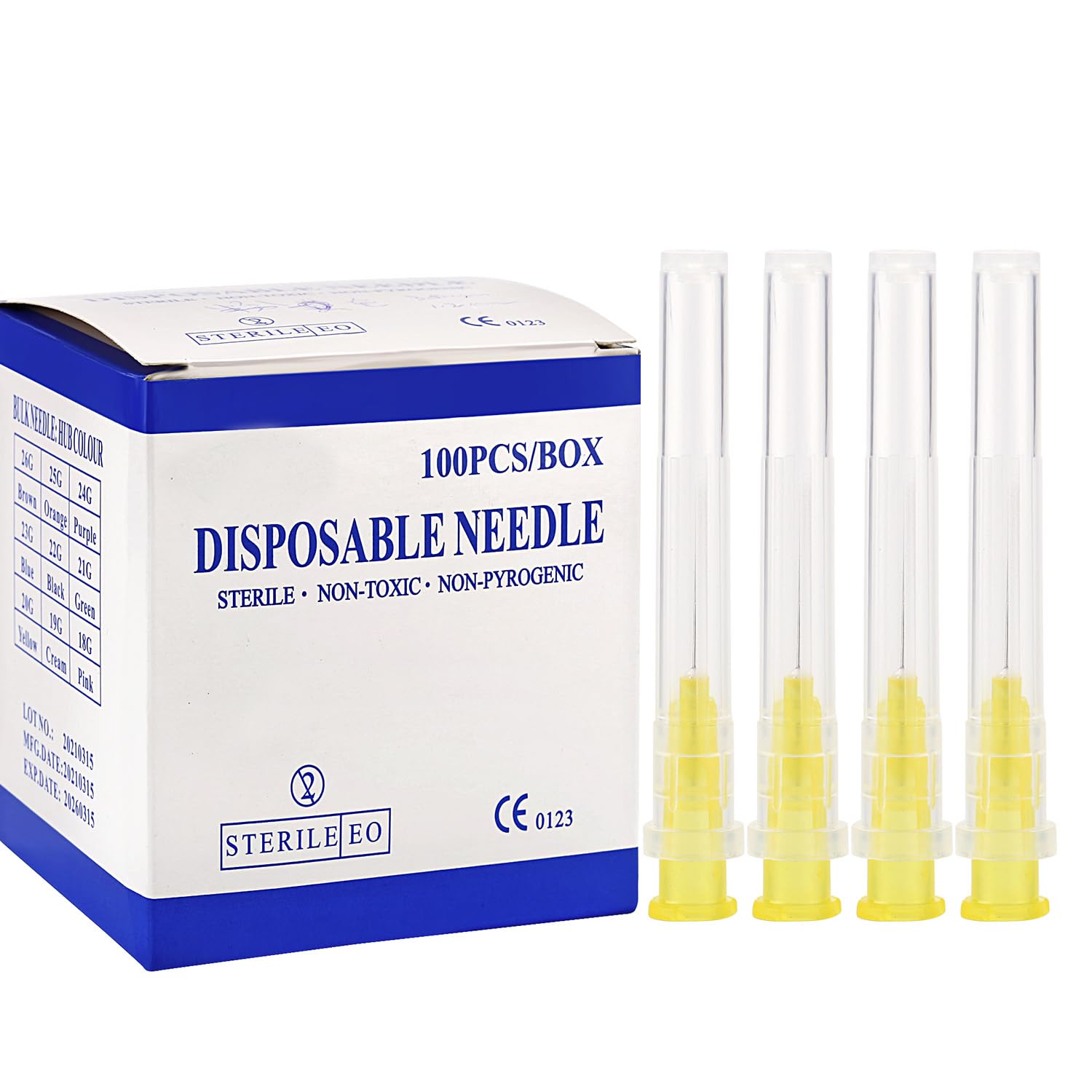 Xuandea 100 Pack 30 Gauge 0.5IN Lab Accessories,Individually Sealed Supplies