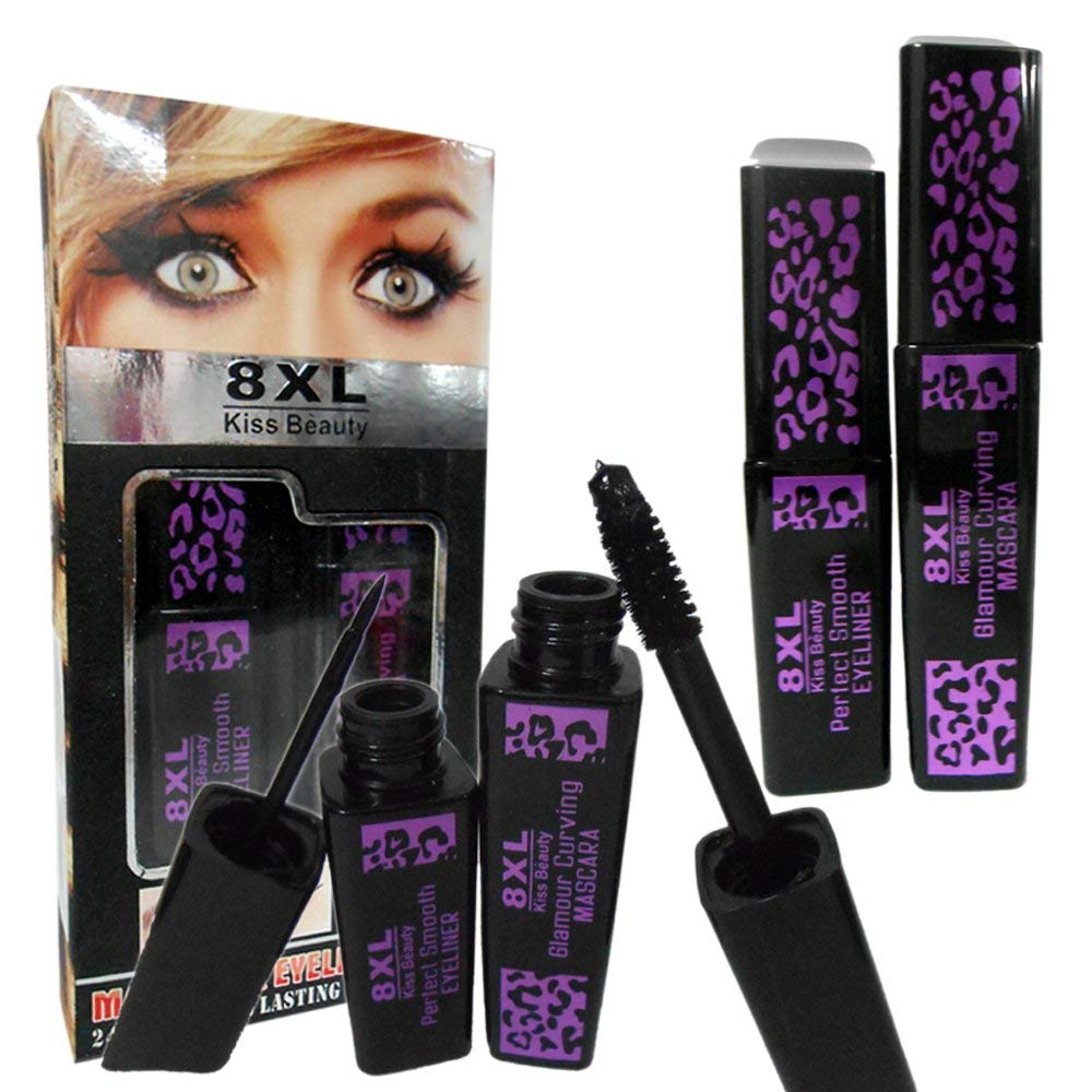 Buy Kiss Beauty 8XL Mascara & Eyeliner 2 In 1 24hr Long Lasting