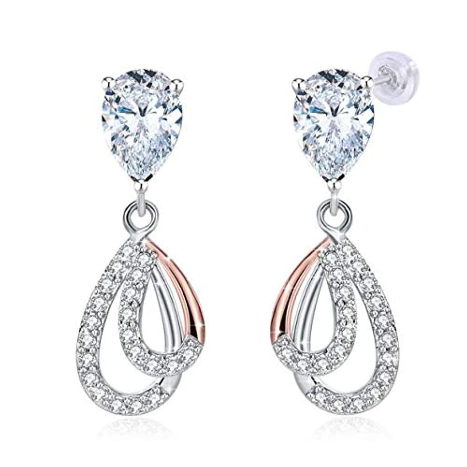 – Fashion 925 Sterling Silver Crystal Studs Earrings for Women Ladies Girl friend Gift JRosee Jewelry JR697