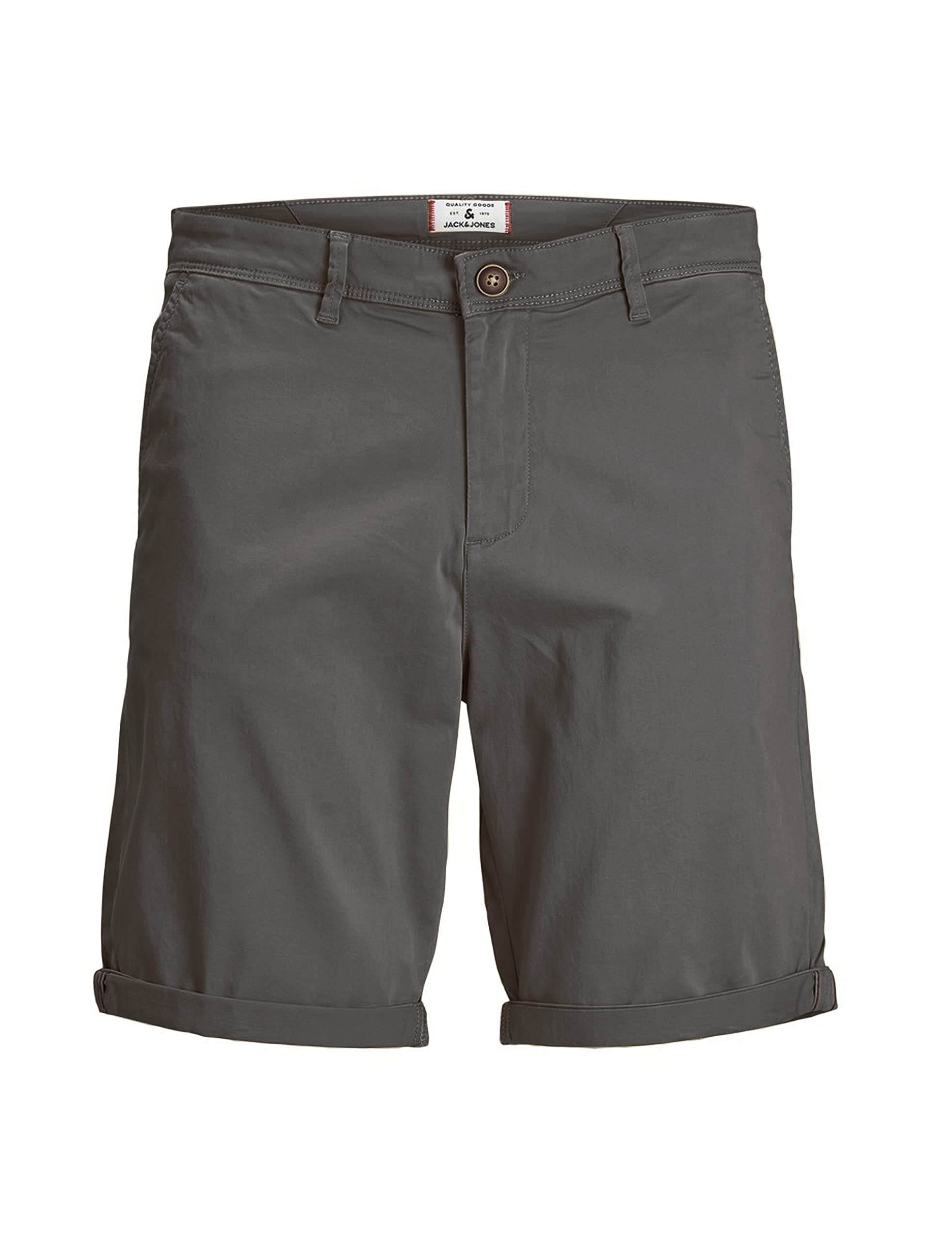 Men's JPSTBOWIE JJSHORTS SOLID SA SN 12165604, Asphalt, S