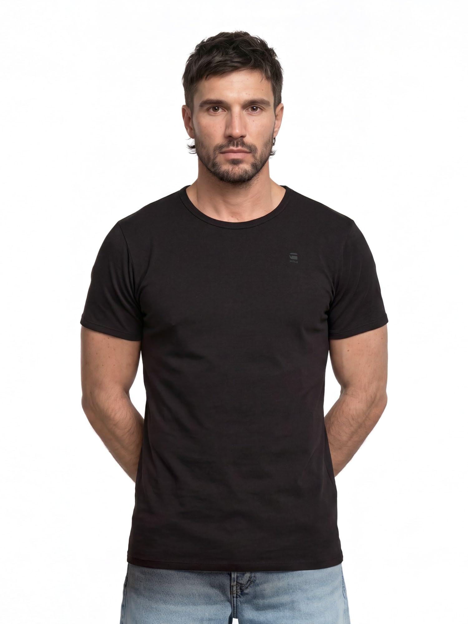 G-STAR Herren Base T-Shirt 2-Pack, Schwarz (Black D07205-124-990), XXS