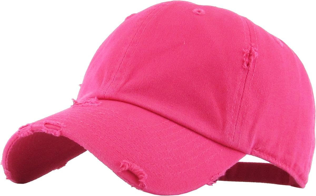 KBETHOS Vintage Washed Distressed Cotton Dad Hat Baseball Cap Adjustable Polo Trucker Unisex Style Headwear