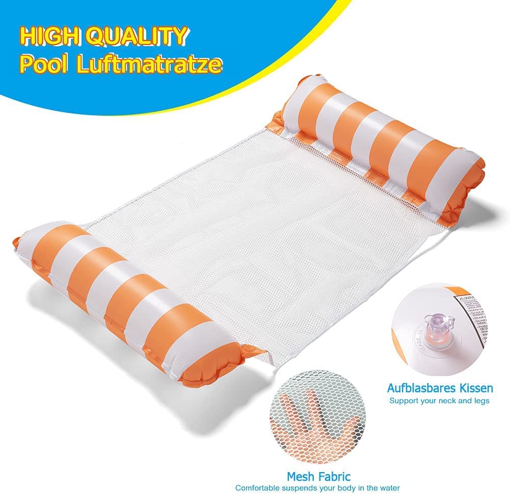 2 materassi ad aria per piscina, giocattolo per adulti, 4 in 1, accessori gonfiabili, accessori per piscina, amaca ad acqua, amaca per poltrona, materassi, seduta