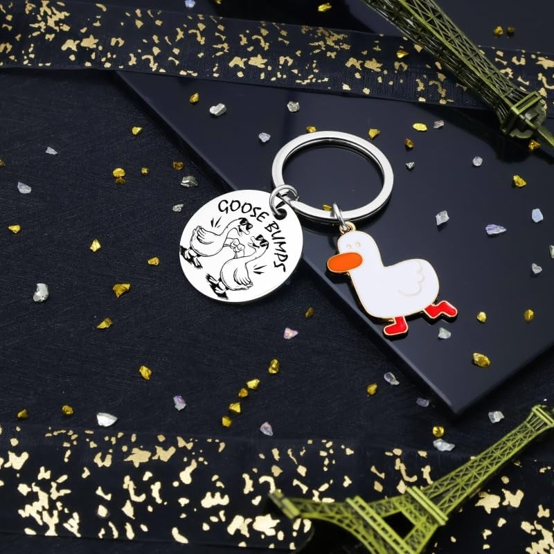 Funny Goose Keychain Novelty Gag Gifts for Friends Coworkers Teen Christmas Girls White Elephant Gifts for Women Men - Image 2