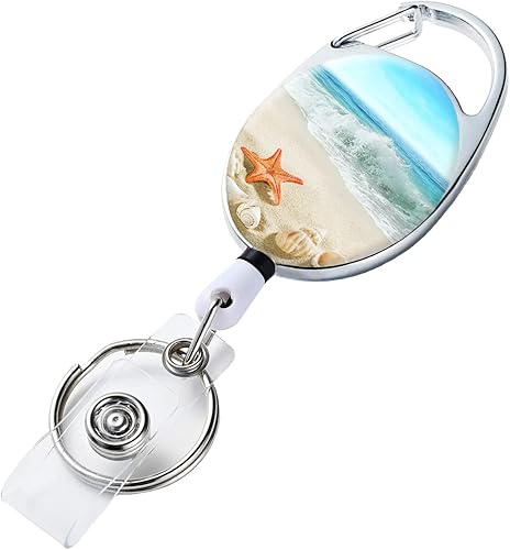 Vista 22 de Carrete retráctil para tarjetas de identificación con llavero retráctil para llaves, lindo nombre, carretes decorativos de tarjetas de Pretty