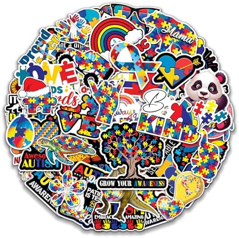 Amazon.com: MONIZY Autism Awareness Stickers 50 Pieces Motivational ...