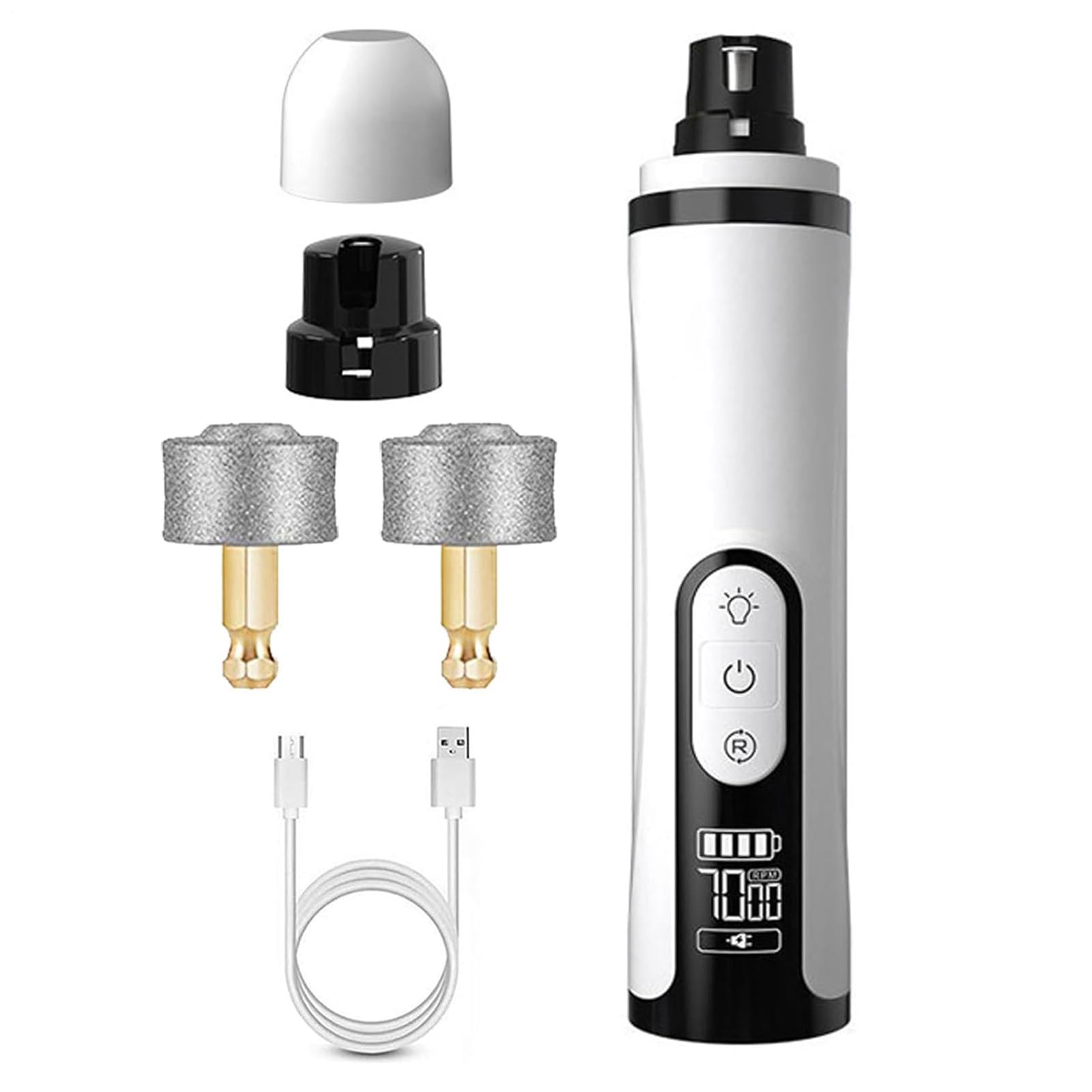 Levigatrice elettrica per unghie per cani, 3 marce, ergonomica, elettrica