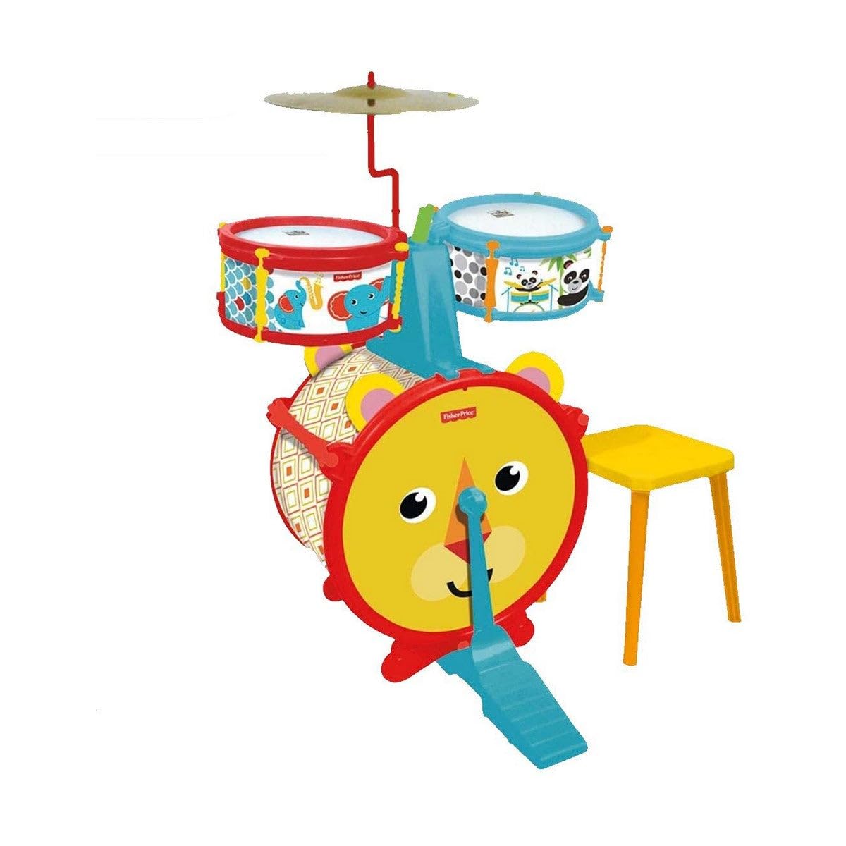 Claudio Reig - Easy Fisher Price Batteria Con Banqueta, Multicolore (2729)-image