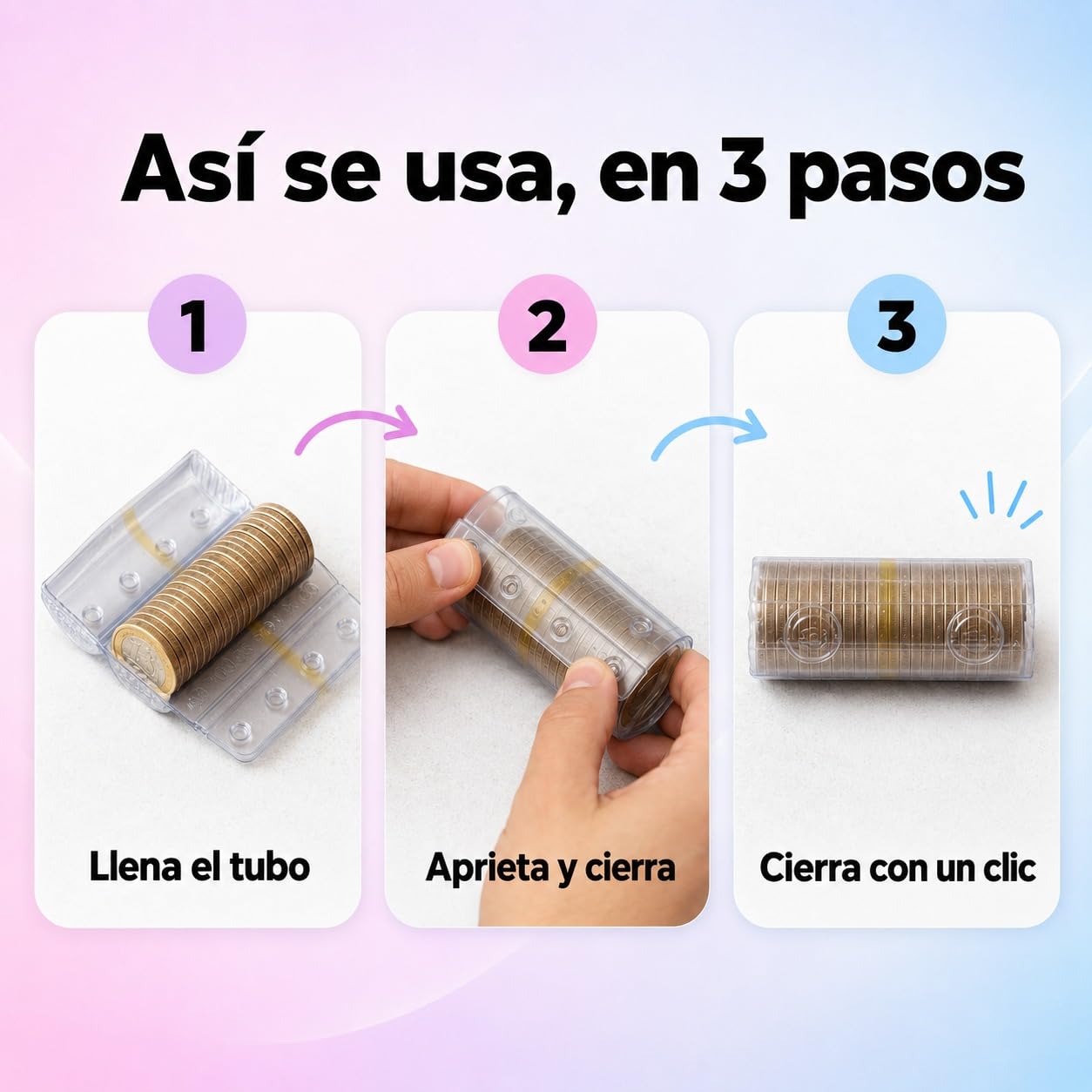 Belnotelt Lot de 10 tubes de protection en plastique pour pièces de monnaie - 27 mm et 30 mm - Pour ranger et organiser vos pièces de monnaie - 27 mm