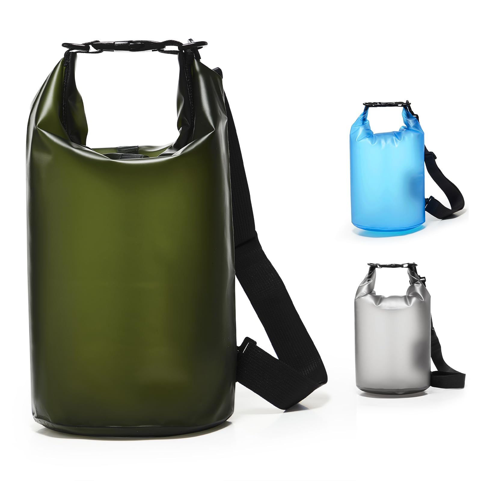 HPLQQ Dry Bag 5L Waterproof Bag for Women Men, Lightweight Dry Storage Bag Backpack for Kayaking Boat Tour Canoe, Fishing, Rafting, Swimming, Snowboardingarding,A3-Green