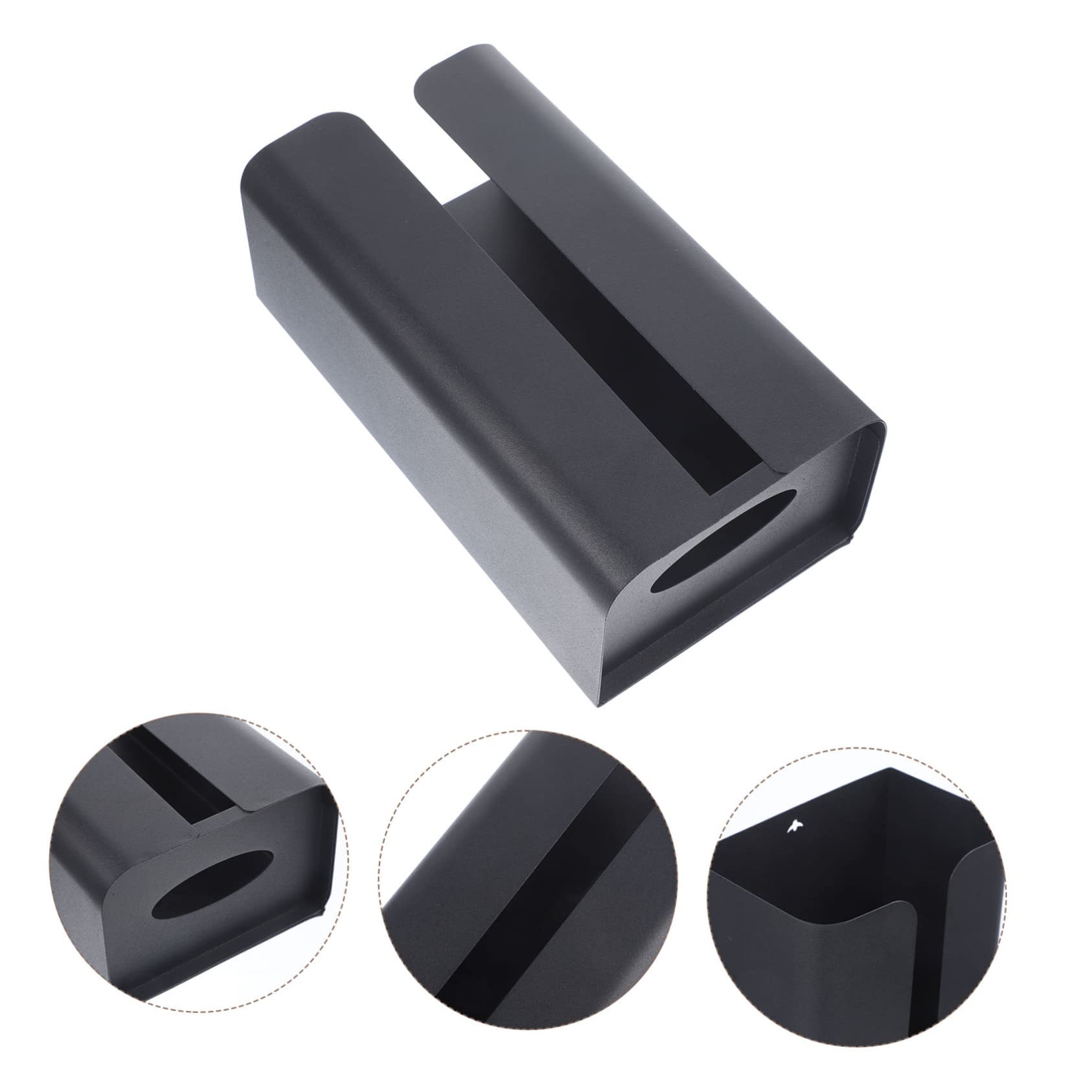 LABRIMP Contenedor Negro de Acero al Carbono de Pañuelos Magnético Soporte Práctico y Caja de Pañuelos Domésticos, Adecuado para Cocina Restaurantes