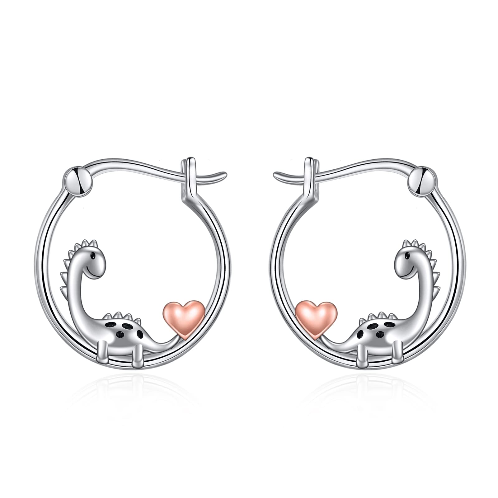 VONALASterling Silver Small Hoop Earrings Unicorn Paw Print Butterfly Hinged Huggie Earring Hypoallergenic Cartilage Earrings for Sensitive Ears