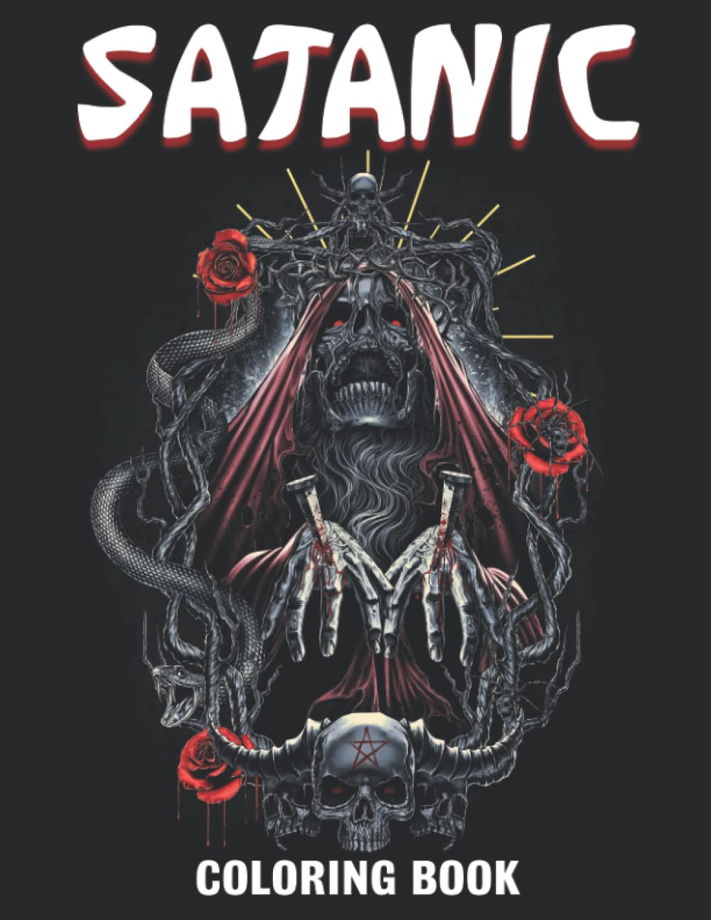 Satanic Coloring Book: Superb Coloring Pages With Incredible Illustration Of Satanism To Unleash Creativity Energy | Gift Idea For All Ages