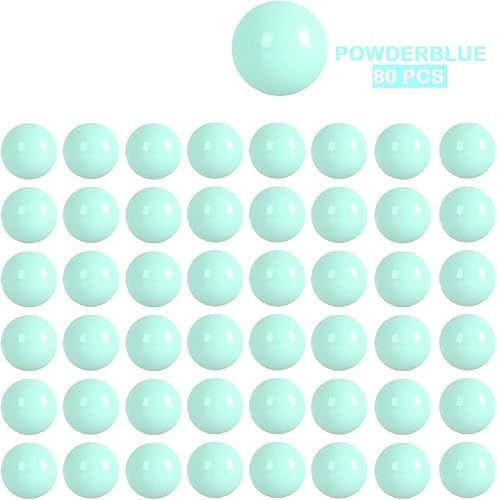 Miniatura 8 de Witlans 80 bolas de repuesto para juego de damas chinas, canicas acrílicas de 0.551 pulgadas para cuadros chinos, carrera de canicas, juego de