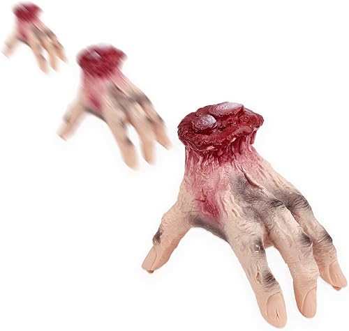 Miniatura 1 de Decoración de Halloween la mano de Halloween puede mover la mano, mano gateando para fiesta de Halloween y decoración de cosplay, regalo de