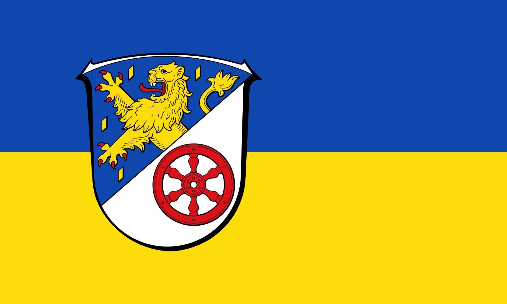Drapeau Rheingau-Taunus-Kreis paysage idéal pour vos fêtes régionales