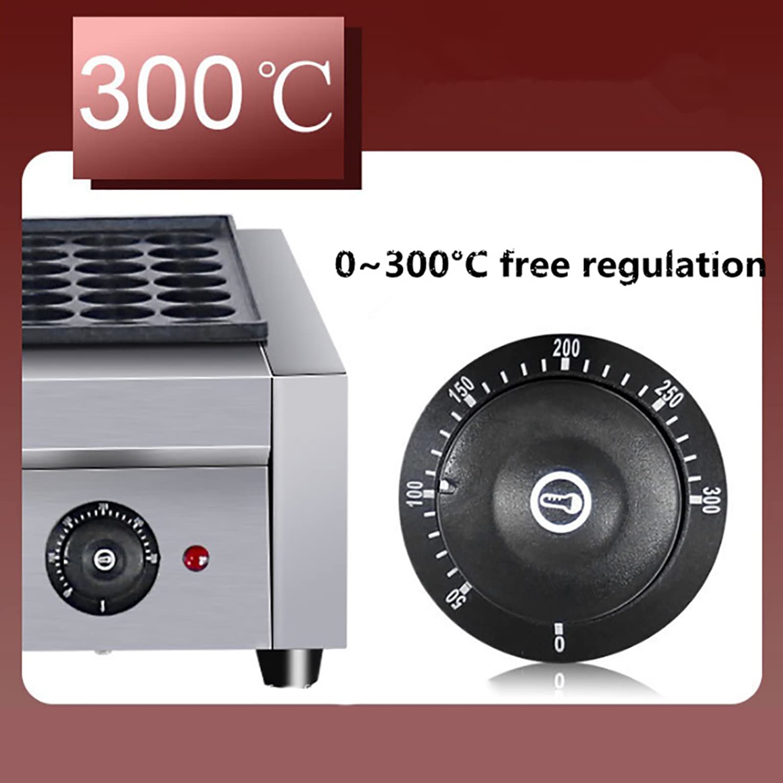 Takoyaki Maker, Electric Commercial 28 Pcs Japanese Octopus Fish Ball Griller Maker Antiadherente Grill Plate Cake Pancake Meatball Grilling Machine para huevos fritos Fried Steak Takoyaki Cake Pops G
