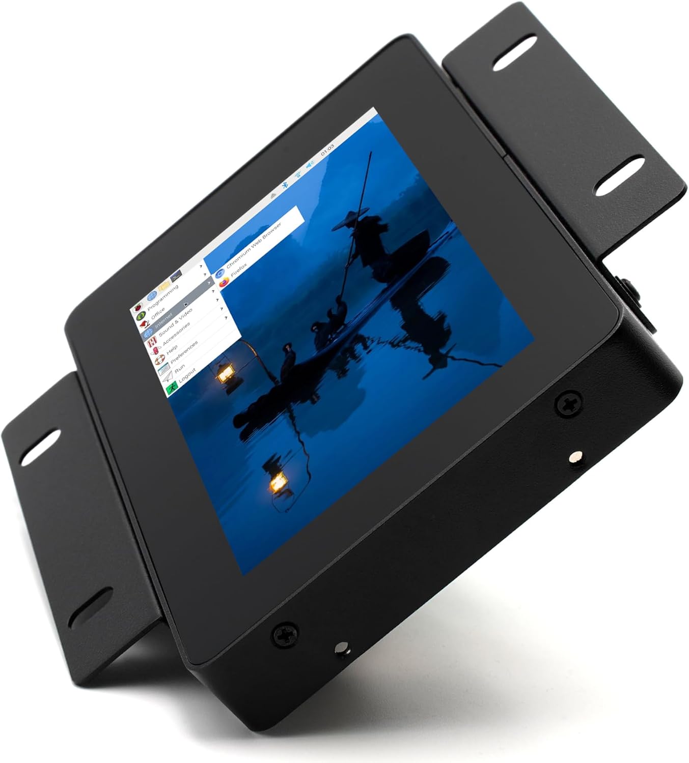 KKSB Panel Mount Case for Raspberry Pi 5 & Official Touch Display 2 – Aluminum & Steel Enclosure (5" Display)