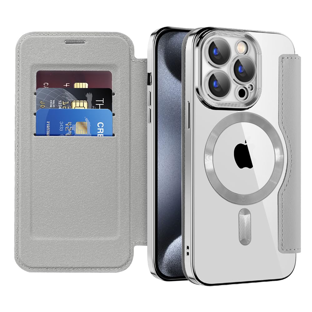 Étui à rabat iPhone 15 Pro coque cuir galvanisé 360 - 8