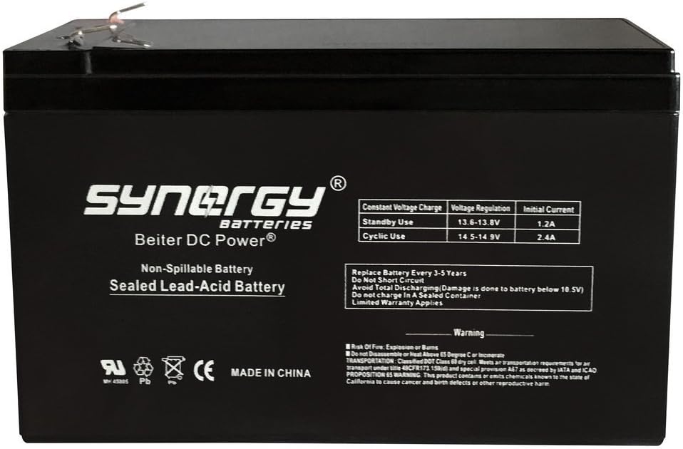 APC Back-UPS NS 1250VA LCD 120V BN1250LCD 12V 9Ah UPS Replacement Battery