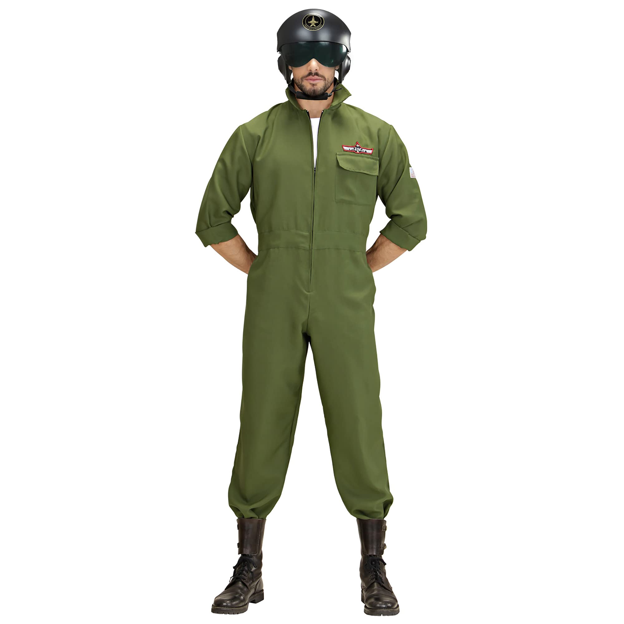 W WIDMANN MILANO Party Fashion - Casque de pilote de jet | Accessoire pour costumes de pilote, pour le carnaval et les soirées à thème