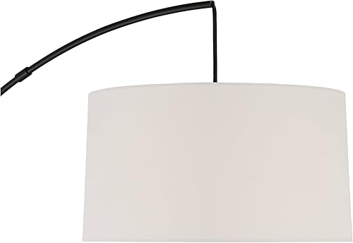 Miniatura 3 de 360 Lighting Cora - Lámpara de pie industrial moderna de arco de 72 pulgadas de alto con enchufe inteligente, pantalla de tambor de lino blanco y