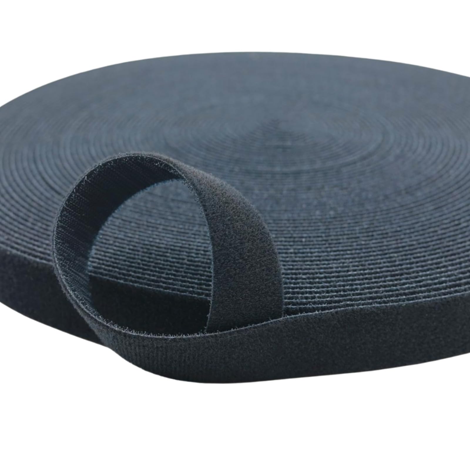 Klettband Beidseitig | Klett Kabelbinder | Back to Back Mit Hoher Verschlusskraft | Doppelseitiges Zum Fixieren, Bündeln (Schwarz, 25mm x 25m)