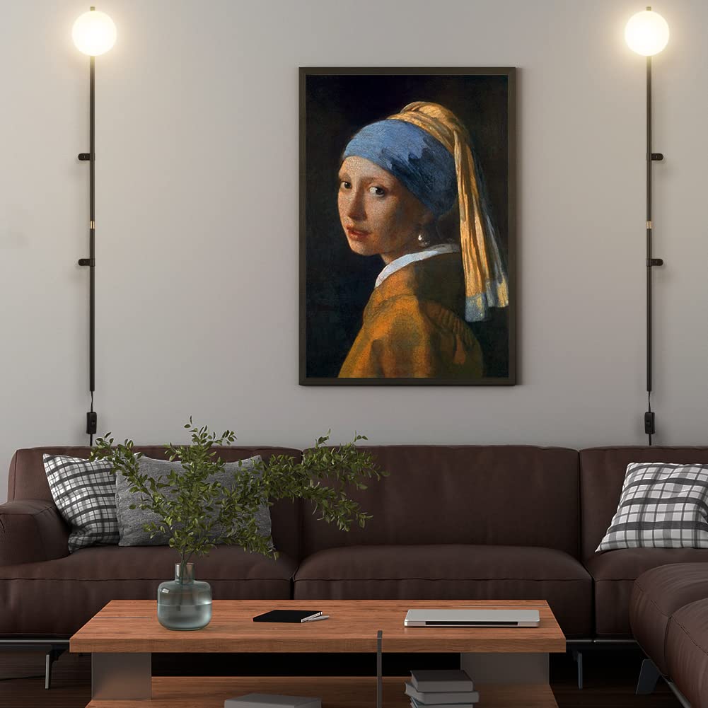 HOMLUCE Long Wall Sconces Set of Two, Plug in Wall Sconces Globe Shade Indoor Wall Light, Wall Mounted Lamp with Plug in Switch, Wall Lamp for Bedroom Living Room Study Hallway Bedside Corner