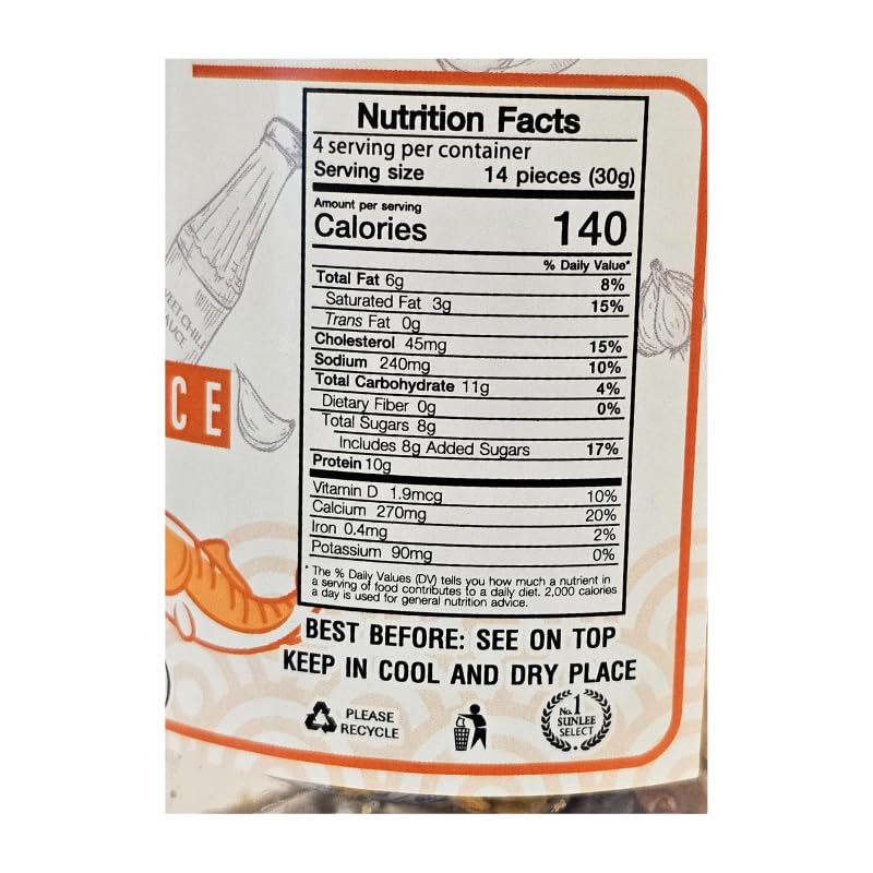 Sunlee Crispy Fish Snacks Sweet Chili Sauce Flavor, 4.2 oz Bottles (Pack of 2)