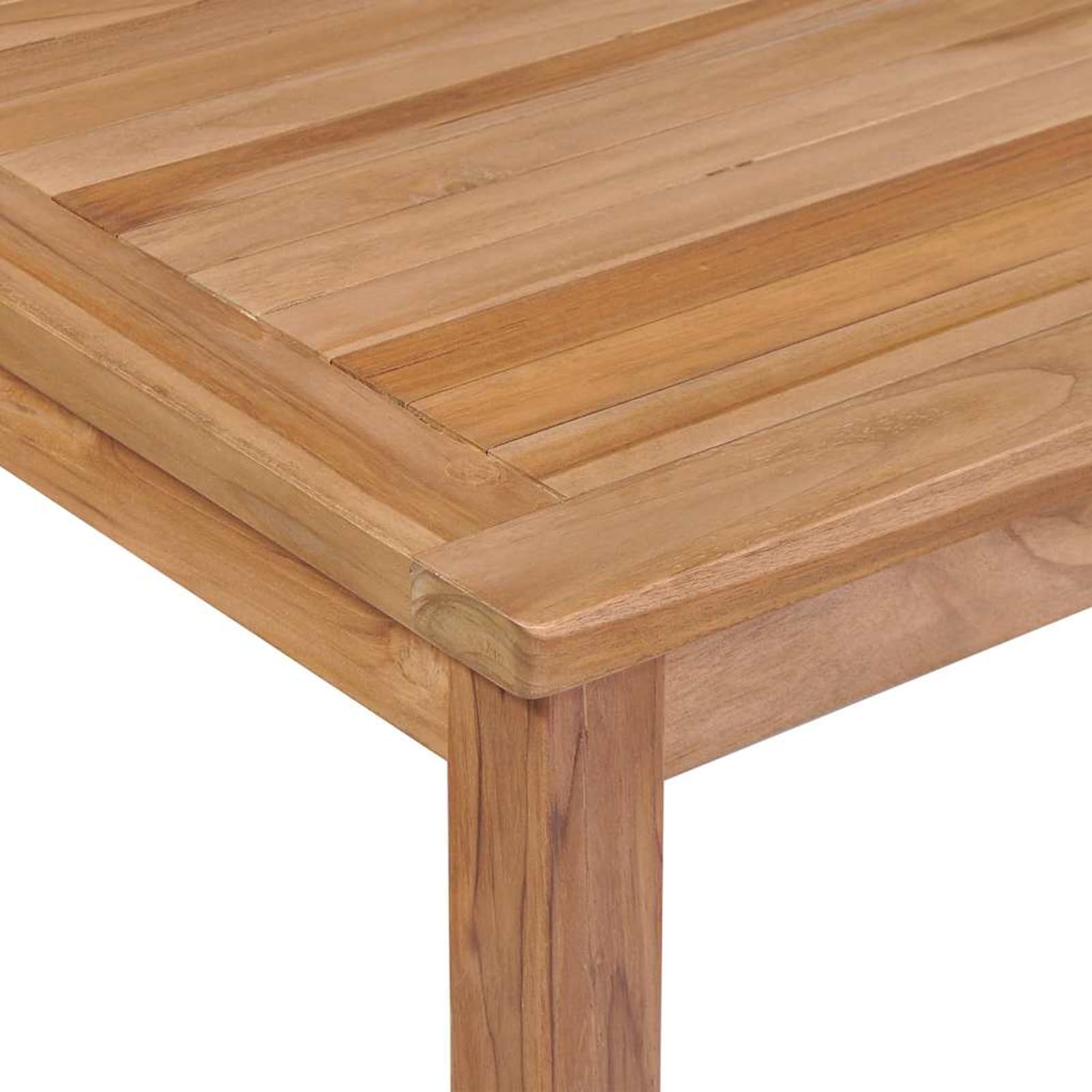 Stół ogrodowy z drewna tekowego, 200 x 100 cm, lite drewno, naturalne, do wewnątrz i na zewnątrz | Technicznie suszone drewno tekowe, wykończenie na bazie wody, płyta o grubości 3 cm, odporna na warunki atmosferyczne