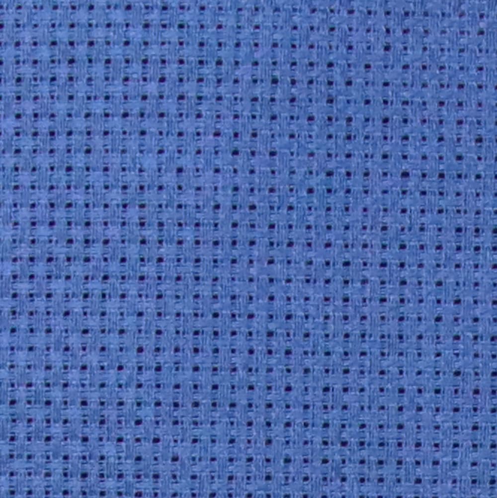 KCS 16 Count Cotton Cross Stitch Aida Cloth Fabric (Jeans Blue, 12" x 59")